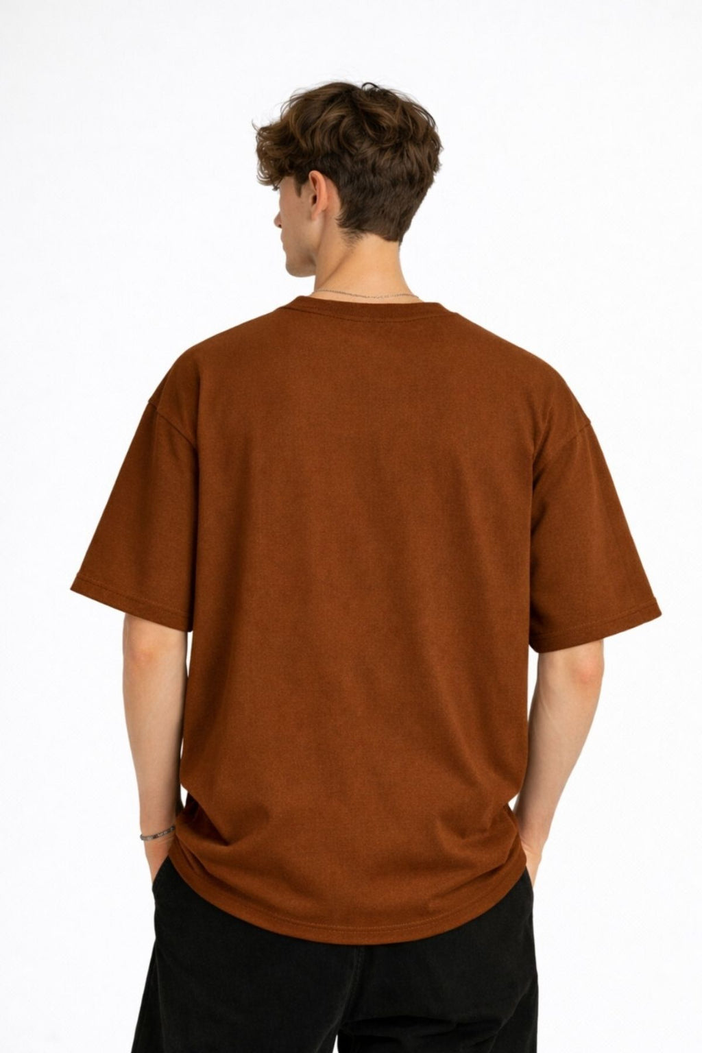 MN - Bear Baskılı Oversize Tişört KAHVE