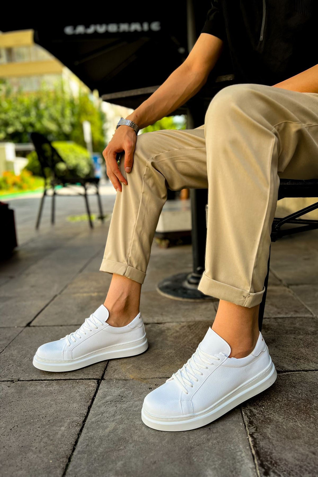 MN979 - Santoni CRT Spor Erkek Ayakkabı BEYAZ