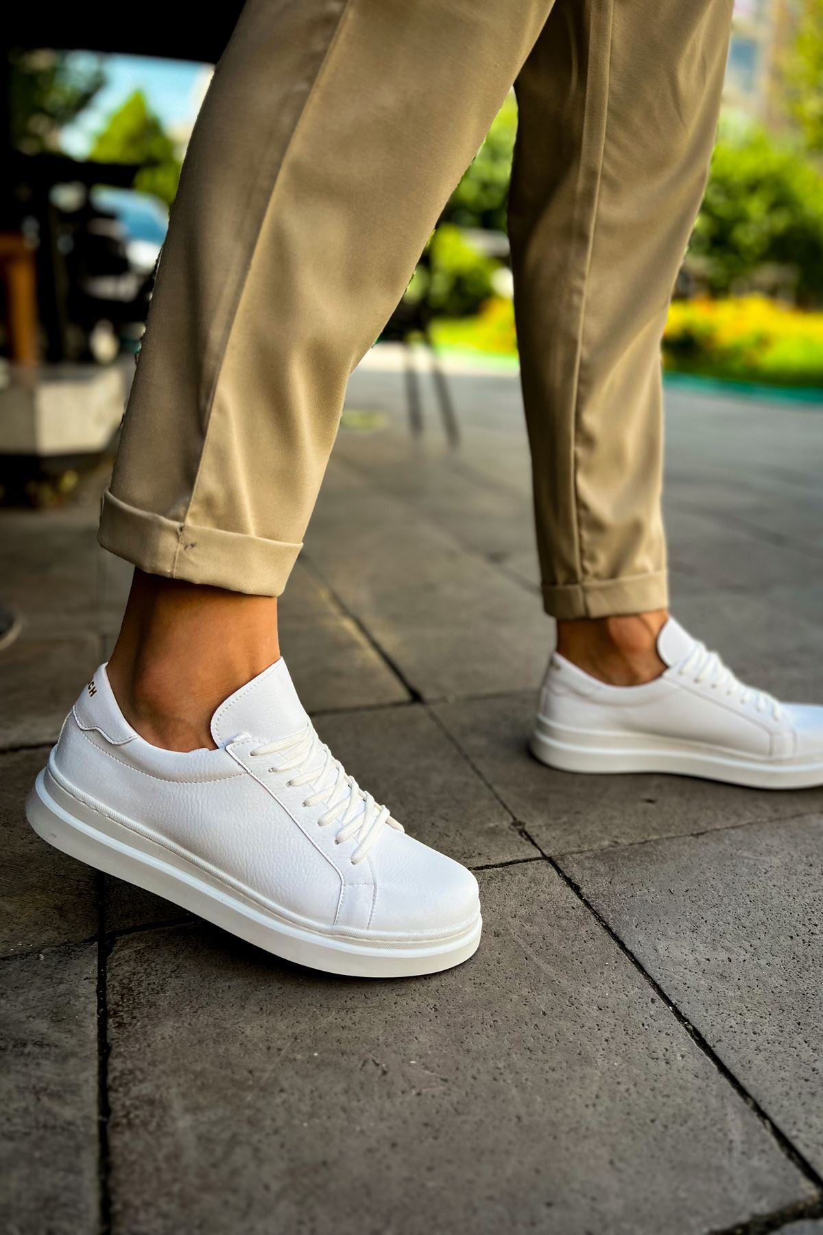 MN979 - Santoni CRT Spor Erkek Ayakkabı BEYAZ