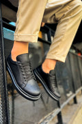 MN979 - Santoni CRT Spor Erkek Ayakkabı SIYAH