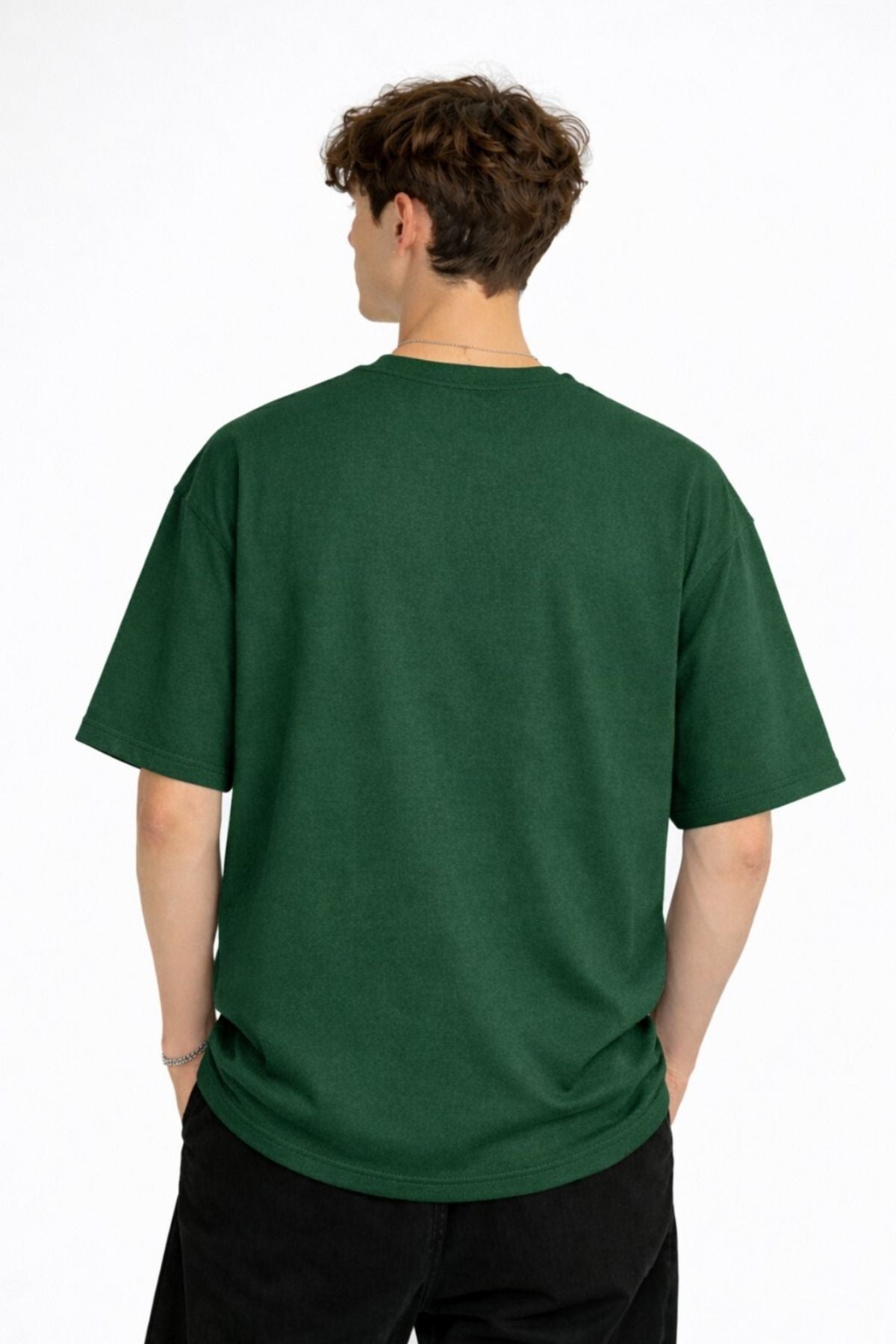 Panda - Baskılı Oversize Tişört HAKI